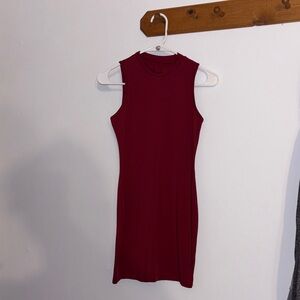 SHEIN Burgundy Sleeveless Mini Dress